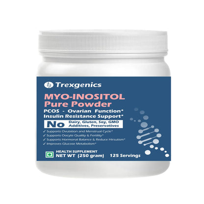 Trexgenics MYO-INOSITOL Pure Powder container on a white background
