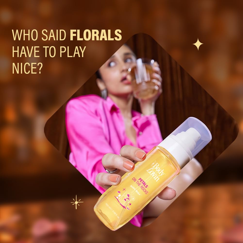 Plum BodyLovin’ Petals On The Rocks Body Mist | Flirty Florals Meet Zesty Citrus | Long-Lasting | Citrus Floral Fragrance | With Notes Of Bergamot, Mandarin & Patchouli | 100 ml