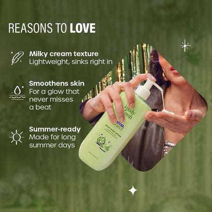 Plum BodyLovin’ Matcha, But Disco Milky Body Lotion | Calming & Smoothening Body Lotion | Lightweight Milky Hydration | Matcha Green Tea, Magnesium & Coconut Milk | Lactonic Matcha Fragrance | 400 ml