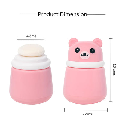 THE LITTLE LOOKERS Baby Powder Puff|Baby Powder Puff With Box|Powder Puff With Box Holder Container|Powder Puff For Babies|Puff Powder Box (Pink),1 Count