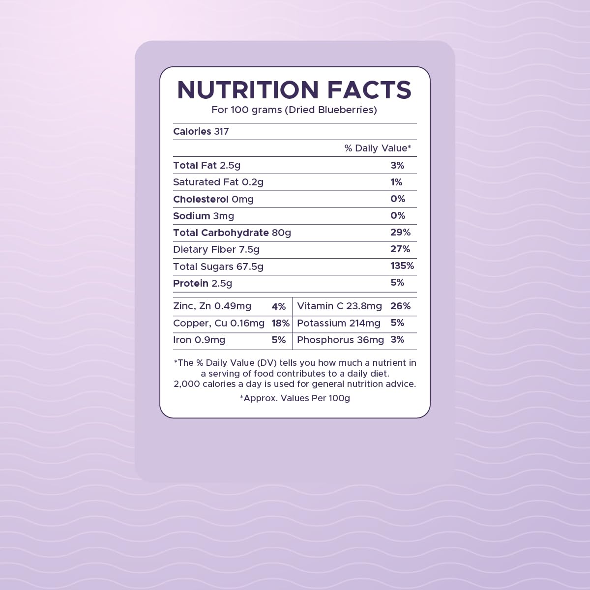 The Healthy Nosh Blueberries 200G | Premium Dried Blueberries | Rich in Antioxidants, Fiber, & Vitamin C | Perfect Superfood Snack