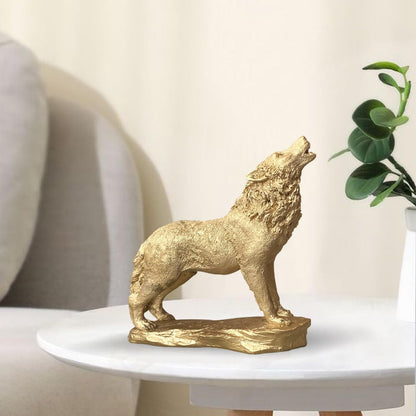Beautiful Lion Statue for Home Decor (Pack of 1, Golden)