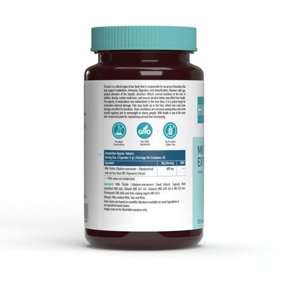 HealthKart HK Vitals Milk Thistle Extract (120 Capsules) | Liver Support Supplement | Silybum Marianum Liver Detox for Men and Women