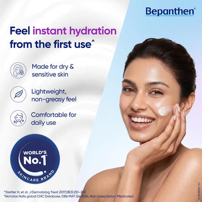 Bepanthen SensiControl Daily Moisturizing Cream (100g), World’s No.1 Skincare Brand For Dry & Sensitive Skin, Moisturizer for Dry Skin & Hydration in Summer, Clinically Proven Barrier Repair, Dermatologically Approved