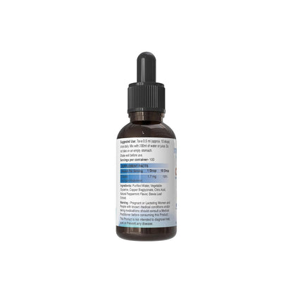 METADROPS Ionic Copper Bisglycinate Drops 1.7mg – 50ml (100+ Servings) | High-Absorption Chelated Liquid Copper for Collagen, Skin & Hair Support | 100% Vegan, Mango Flavor, Non-GMO