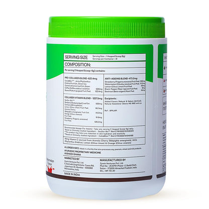 OZiva Vegan Collagen with Biotin & Vitamin C For Brighter & Youthful Skin | Collagen Supplement For Women & Men | Plant Based Powder | Certified Vegan 200g