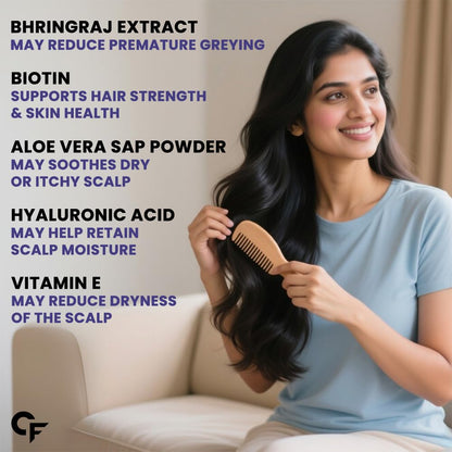 Carbamide Forte DHT Blocker with Biotin Tablets for Hair growth | Biotin Supplement with Bhringraj & Hyaluronic Acid | DHT Blocker Tablet supports Hair Growth, Scalp & Skin Health for Men & Women | 60 Tablets