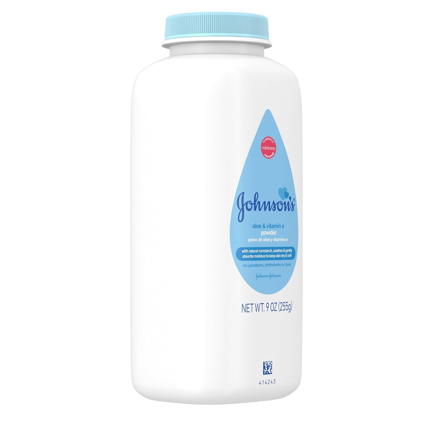 Johnson's Baby Powder, Pure Cornstarch with Aloe & Vitamin E, 9 ounces