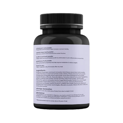 Saturn by GHC PCOS Balance Capsules - Ayurvedic Blend with Shatavari, Gokshura & 20 Herbs | Supports Women with Polycystic Ovary Syndrome