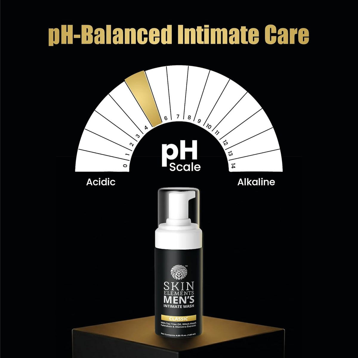 Skin Elements Men’s Intimate Wash | Tea Tree Oil & Aloe Vera | 120 ml