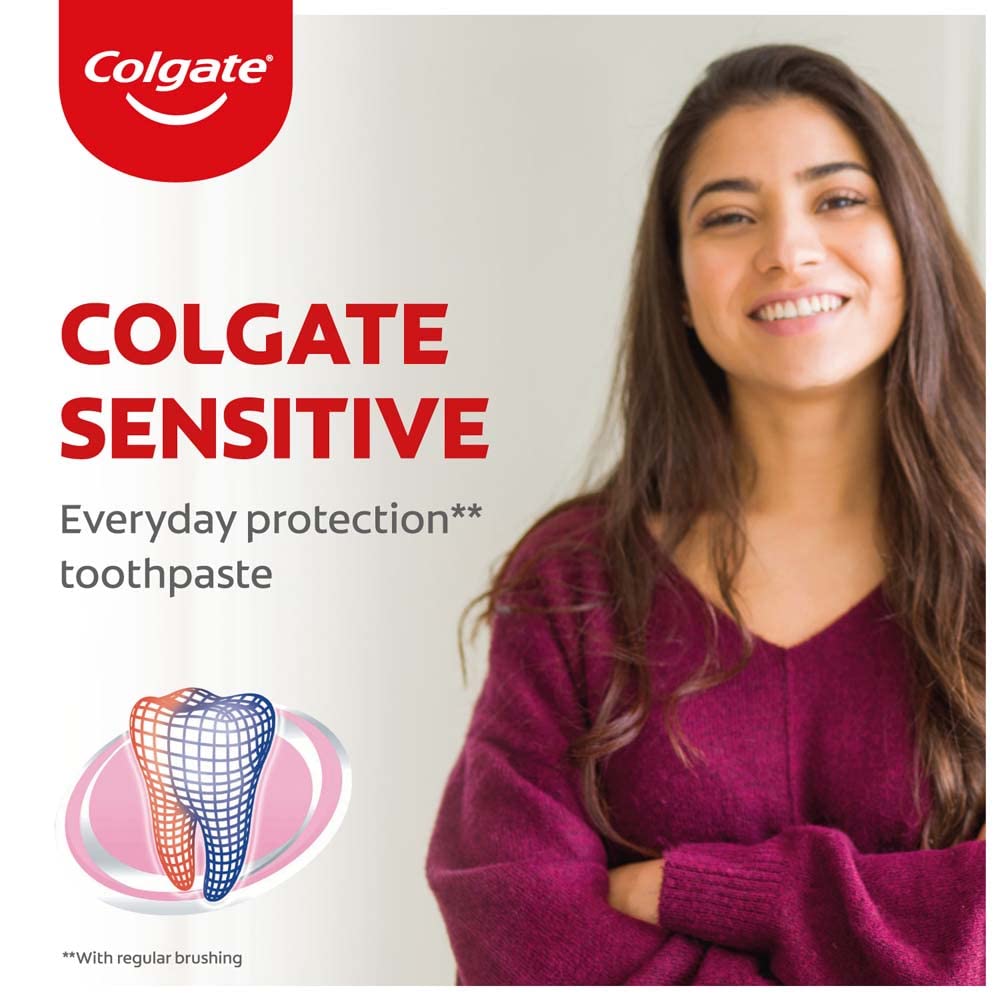 Colgate Sensitive Everyday Protection Toothpaste, Combo Pack Of 160g (80g X 2), Specifically Developed For Sensitive Teeth & Healthy Gums, Colgate Toothpaste For Prevention Of Cavities & Plaque