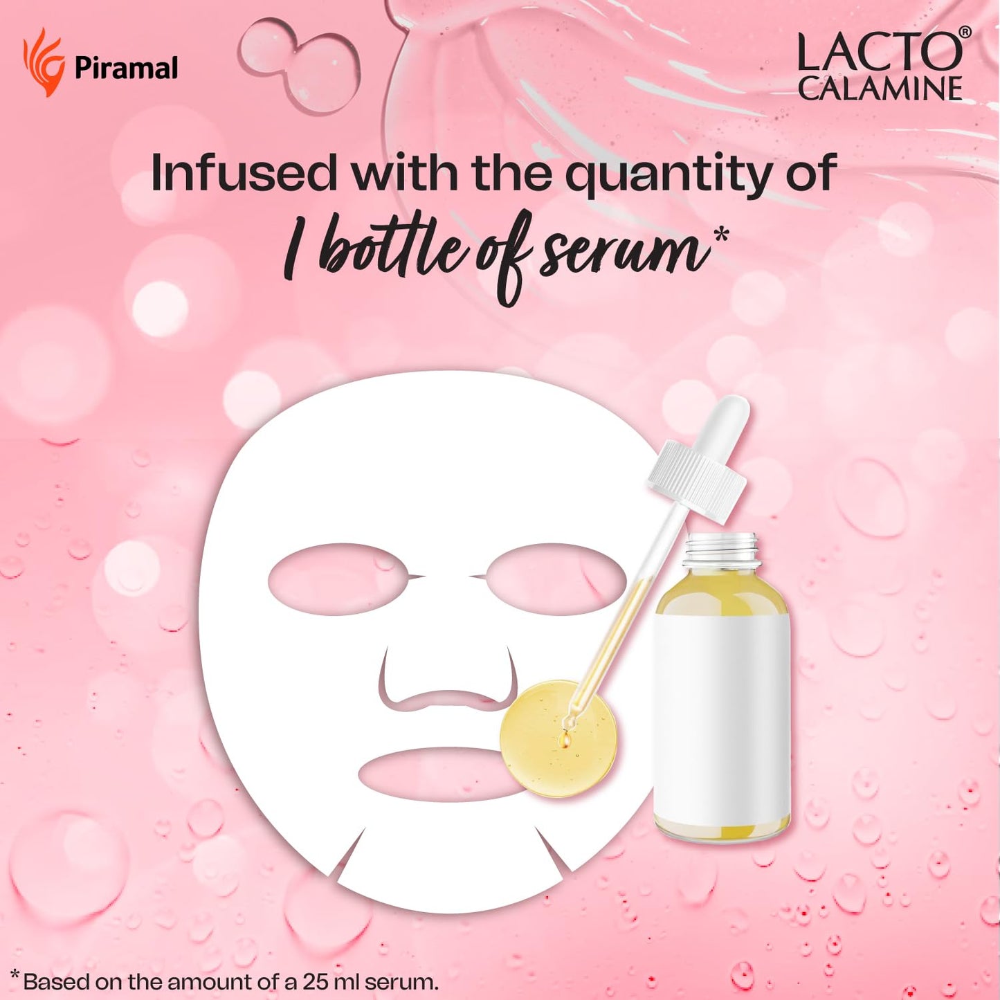 Lacto Calamine Vitamin C Face Sheet Mask |Instant Hydration |Glycolic Acid & D-Panthenol|30 g