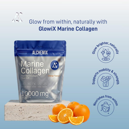 Alchemix 8000mg Pure Korean Marine Collagen Supplements for Women & Men,200g|Hydrolyzed Collagen Powder and Amino Acids| Supports Healthy Skin, Hair, Nails, Bone & Joint|Unflavored,1 count,20 servings | Alchemix