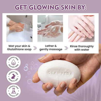 Glamveda Anti Acne 1% ww Glycolic Acid & 1% ww Salicylic Acid Soap | Reduces Dark Spots, Acne Scars & Hyperpigmentation - 75gm Pack of 1