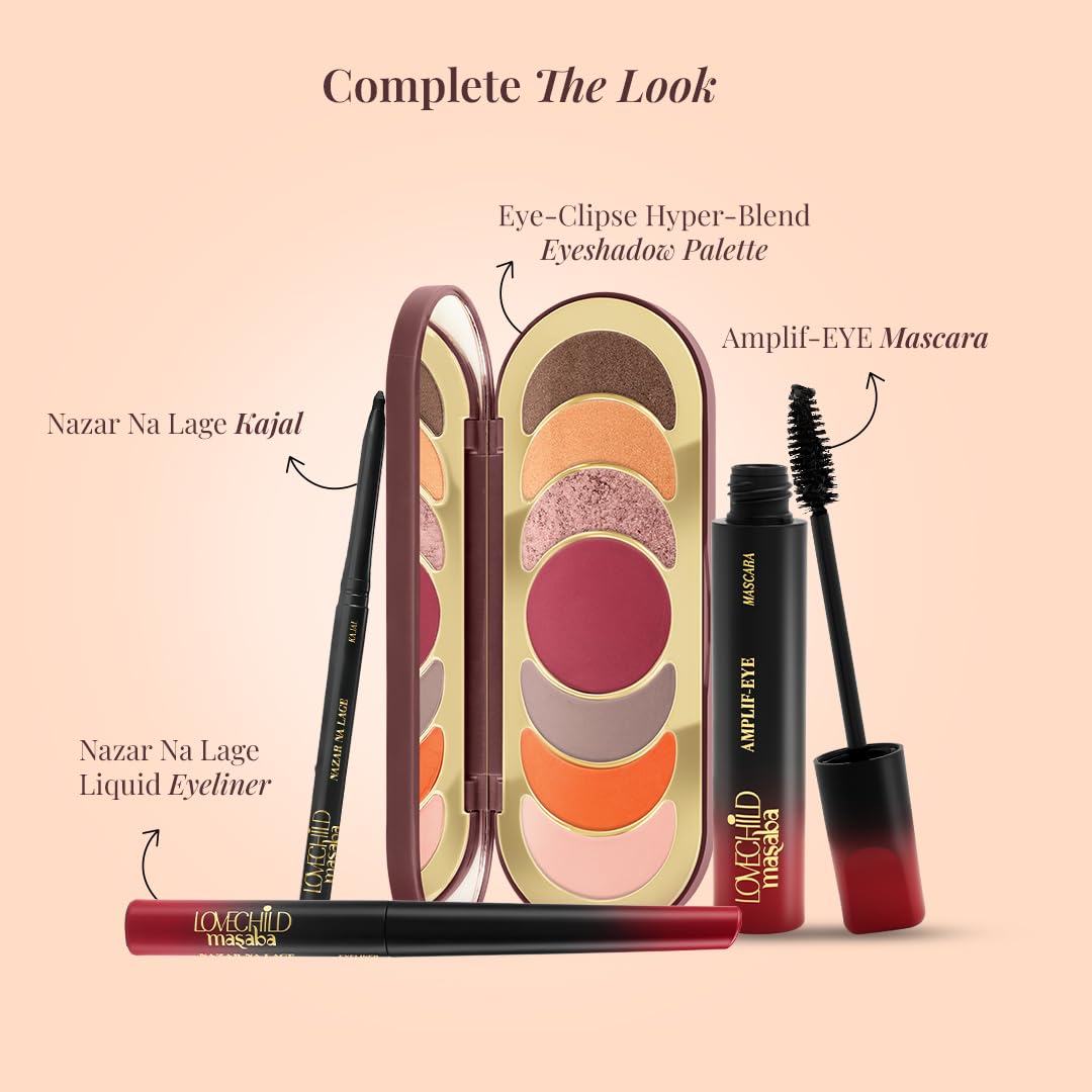 Lovechild Masaba Hyper-Blend Eyeshadow Palette,7-In-1 Matte & Shimmer Colors(Star Rush),Intense Pigment,Blendable,Infused With Vitamin E & Jojoba Oil,Travel Friendly Eye Makeup,11 G,Multicolour