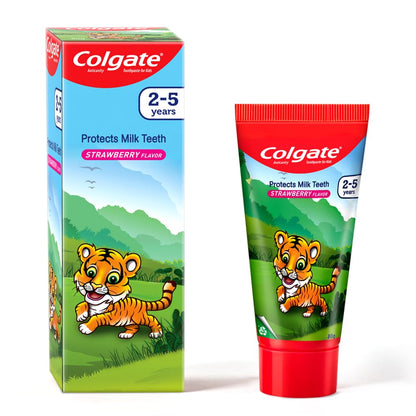 Colgate Kids Barbie Manual Toothbrush, Extra Soft with Tongue Cleaner (Pack of 3) & Kids Anticavity Toothpaste for 2-5 Years - 80gm (Strawberry flavour) COMBO