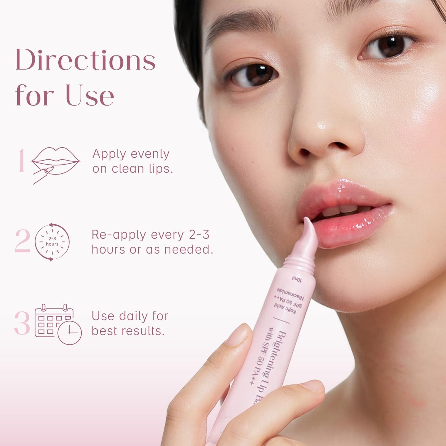 Seoulskin Brightening Lip Balm with SPF 50 PA++, Kojic Acid & Niacinamide | Brightening Lip Balm for Dark Lips | Repairs Chapped Lips | For Dark Lip Lightening & Protection | 10g
