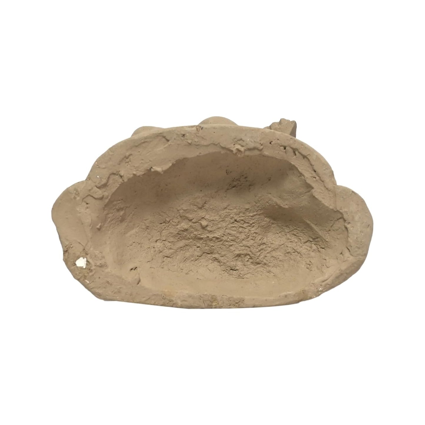 KSI Clay Eco Friendly Ganesha Idol, Ganpati Murti for Home Visarjan, Water Soluble Ganpati Idol (9 Inches, Ekdant Dagdusheth Ganesh Mukut), Beige