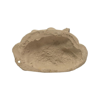 KSI Clay Eco Friendly Ganesha Idol, Ganpati Murti for Home Visarjan, Water Soluble Ganpati Idol (9 Inches, Ekdant Dagdusheth Ganesh Mukut), Beige