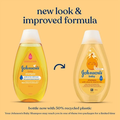 Johnson's Baby No More Tears Baby Shampoo, 100ml | With Aloe & Vitamin B5 | Helps Clean & Protect Baby Hair | No Added Parabens, Dyes, Sulphates & Pthalates | Hypoallergenic & PH Based Formula | Recommended by Paediatricians