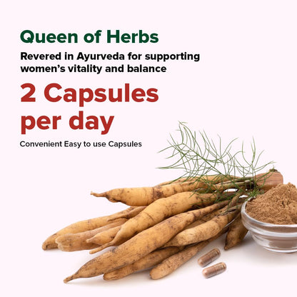 VAHDAM Shatavari Capsules | Menopause, Lactation, Postnatal Recovery & Hormonal Balance | 5X More Potent than Regular Powder | Dual Spectrum Formula | Vegan, Gluten-Free | 60 Veg Capsules