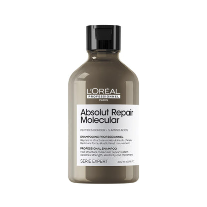 L'Oreal Professional Absolut Repair Molecular shampoo bottle on a white background