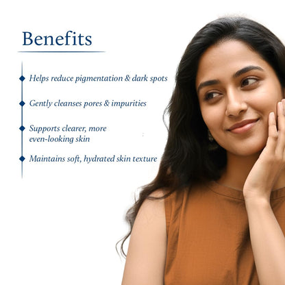 Blue Nectar 2% Kojic Acid Face Wash for Pigmentation | Gentle Cleanser for Face for Oily, Dry & Sensitive Skin | Natural Face Wash for Women & Men (11 Herbs, 100ml)