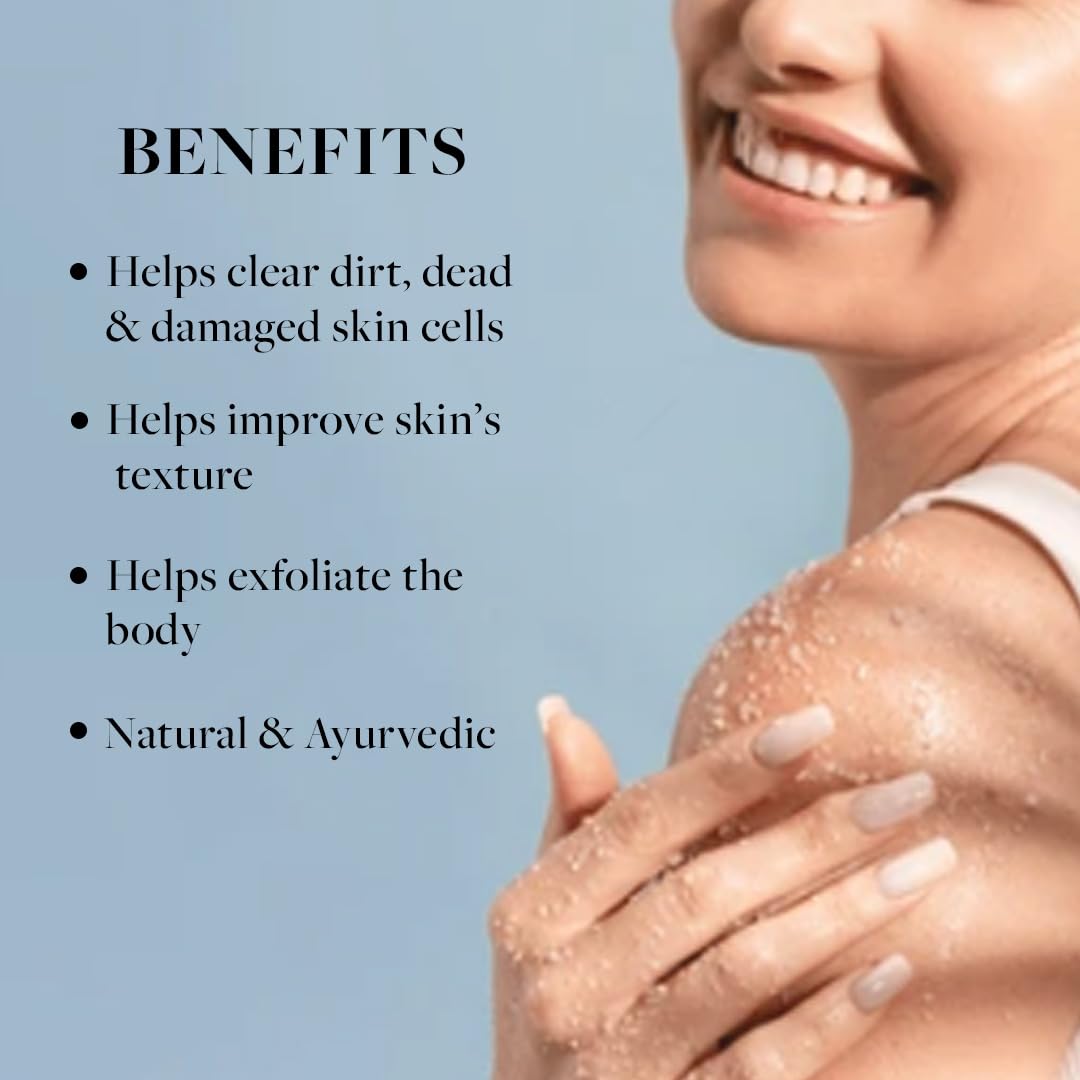 Sadhev Natural and Ayurvedic Coconut and Aloe Vera Body Scrub For Cleaning Dirt, Dead, and Damaged Skin Cells, Improve Skin Tone
