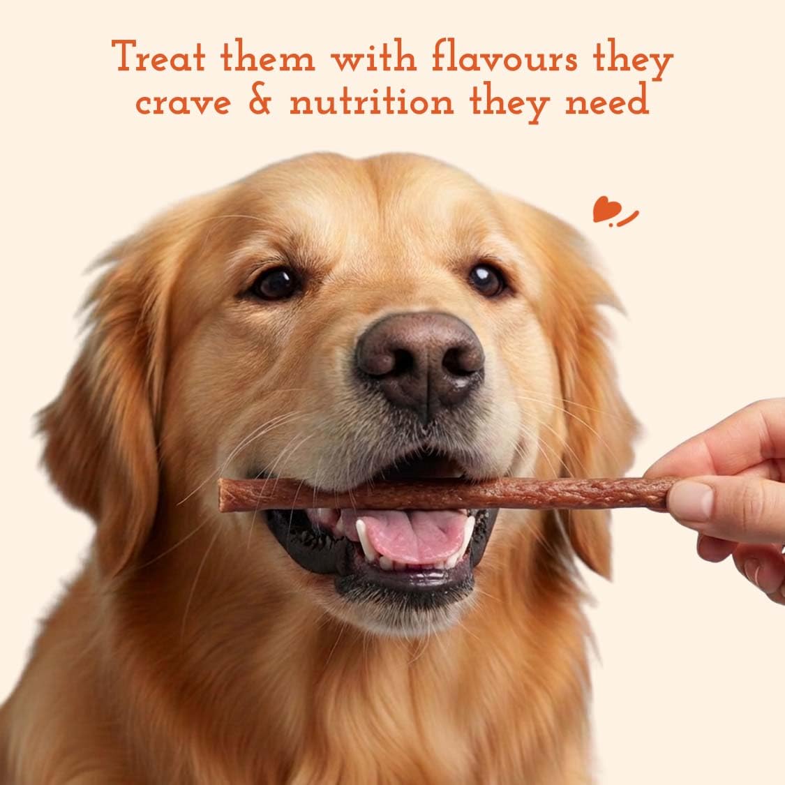 PETS EMPIRE BARKBITES Chicken & Carrot Dog Chew Sticks | Grain-Free Soft Dog Treats | High Protein Training Snacks | Made with Real Chicken & Carrot | Healthy & Digestive Support | 100g
