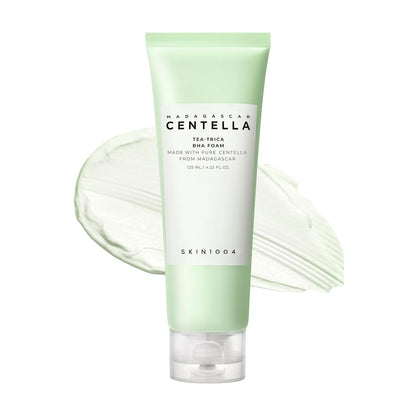 SKIN1004 Madagascar Centella Tea‑Trica BHA Foam Cleanser | Gentle Exfoliating Face Wash, 125 ml
