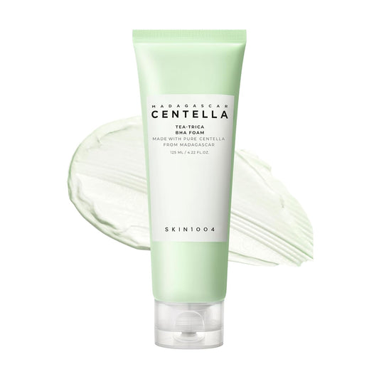 SKIN1004 Madagascar Centella Tea‑Trica BHA Foam Cleanser | Gentle Exfoliating Face Wash, 125 ml