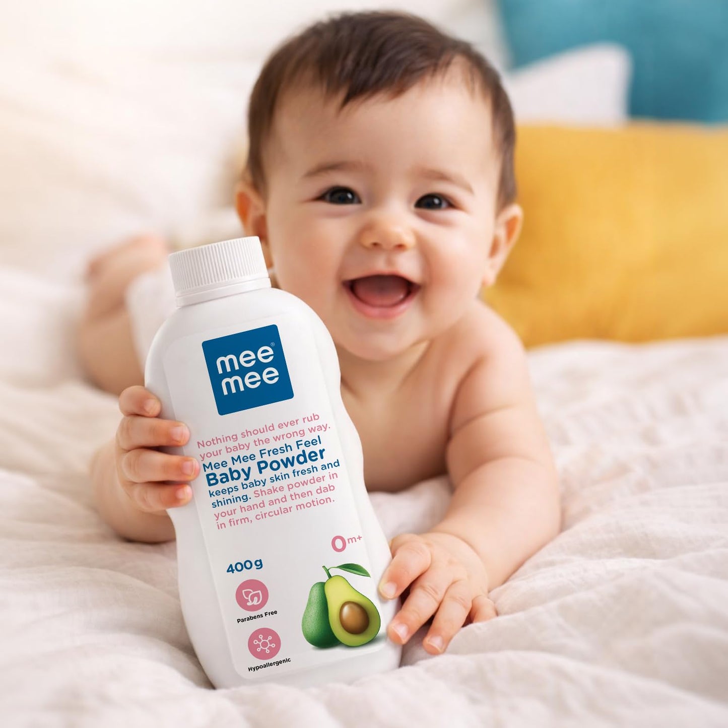 Mee Mee Baby Talcum Powder 400 g | Dermatologically Tested | Key Ingredients: Talc, Fragrance, Zinc Oxide | Product Benefit: Keeps Skin Dry, Fresh & Smooth