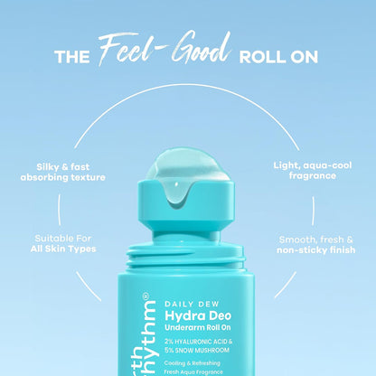 Earth Rhythm 2% HA Aqua Fresh Cooling Underarm Roll On No Aluminium No Paraben - Cooling Deo