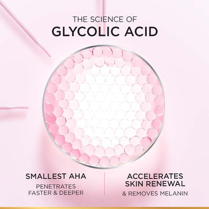 L'Oreal Paris Glycolic Bright Glowing Night Cream, Overnight Brightening Cream, Glycolic Acid in Gel-Like Cream Texture, that Visbily Minimizes Spots & Reveals Glowing skin, 15ml