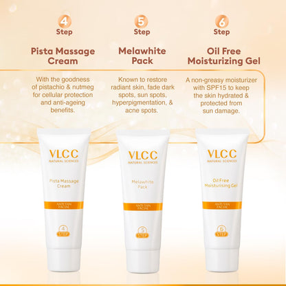 VLCC Anti Tan Facial Kit - 60 g | Power of 25 Vital Ingredients | Fights Sun Tan, Dark Spots, and Sun Spots | Even Nourishes and Protects Skin from UV Rays.