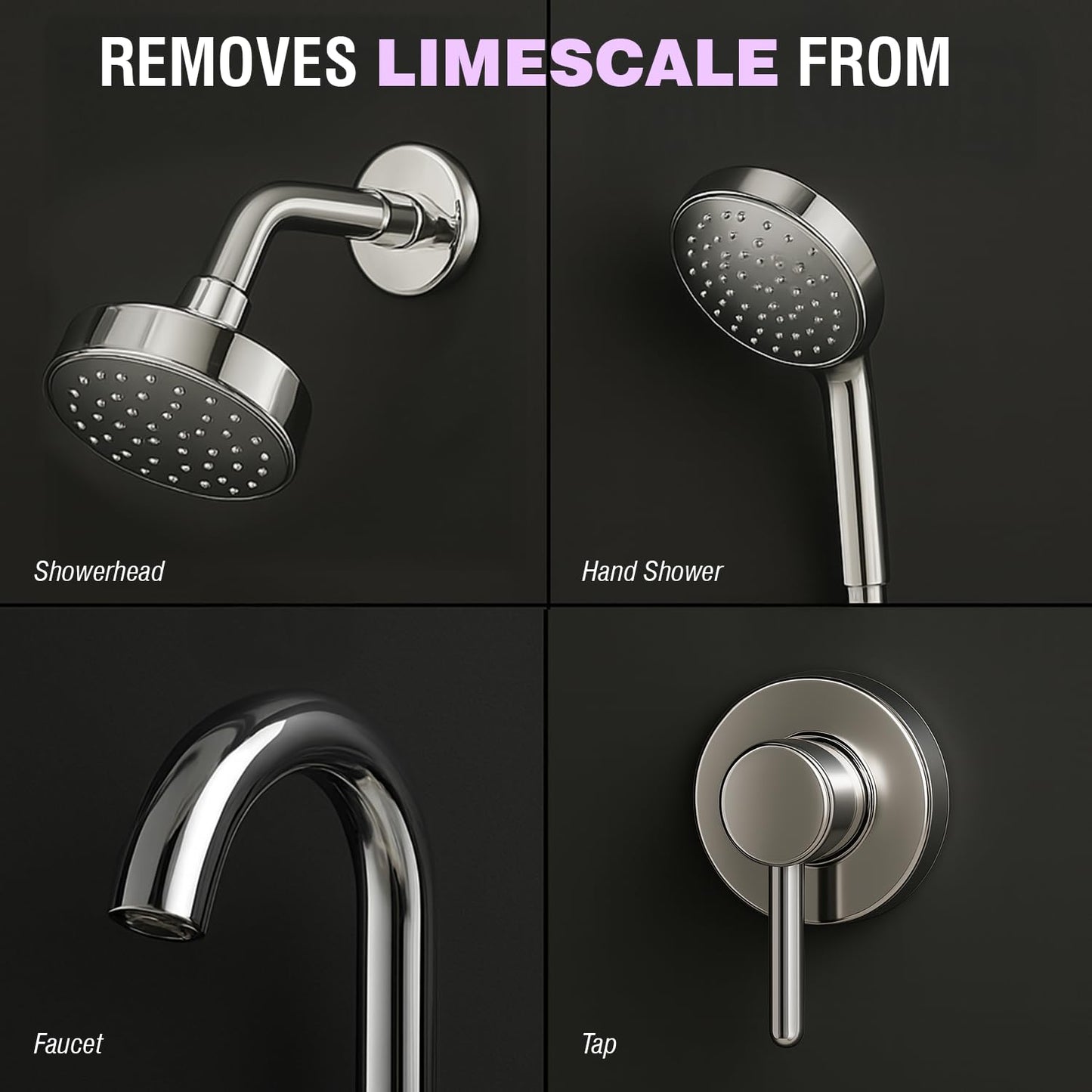 Beco Tap-Shower & Limescale Remover -500 ml | Descaler Liquid | Instantly Removes Stains | Cleans in 60 seconds | Non-Toxic | Max Shine | Suitable for Bathroom, Taps, Showers,Tiles, Mirrors
