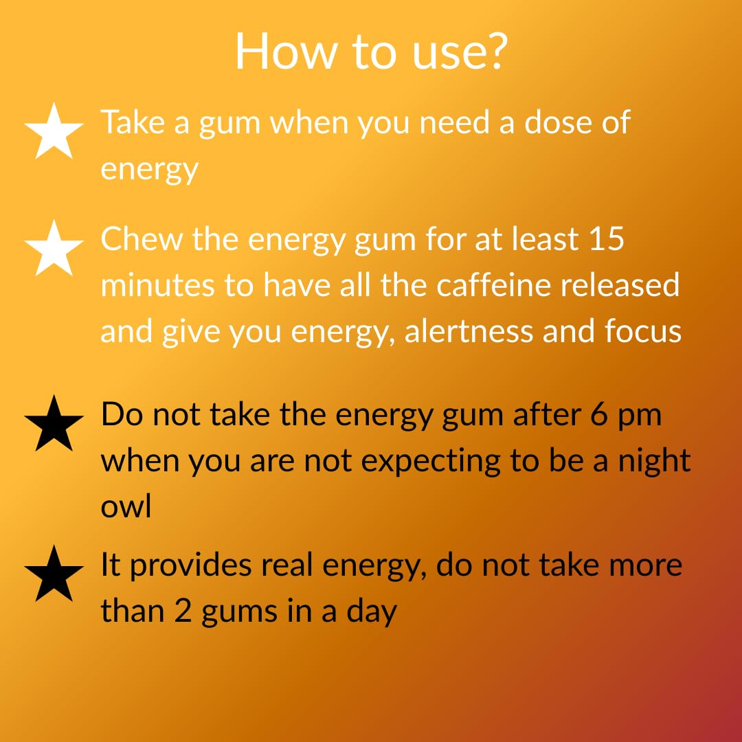 livNow Viva | Sugar Free Caffeine Chewing Gum | All Day Energy and Attention Boasting | Coffee Flavour | Mini-Bottle