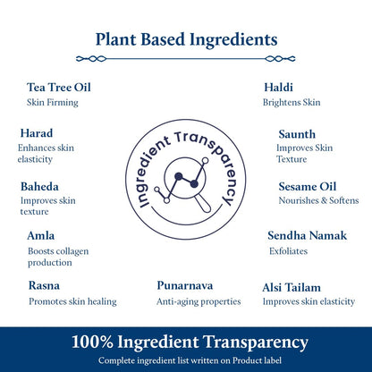 Blue Nectar Anti Cellulite Body Massage Oil with Ginger, Triphala & Tea Tree Essential Oil | Plant Based Body Oil for Women & Men for Skin Hydration (11 Herbs, 200ml)
