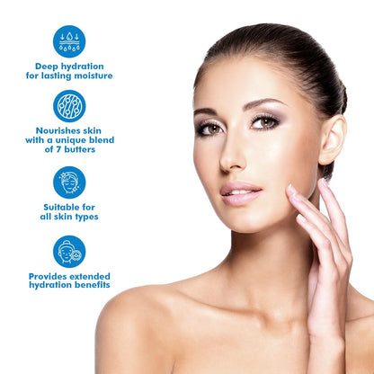 KLM Nevlon Intense Moisturizing Lotion, 150ml | Unique Blend of 7 Butters, Extended Hydration | Suitable for All Skin Types