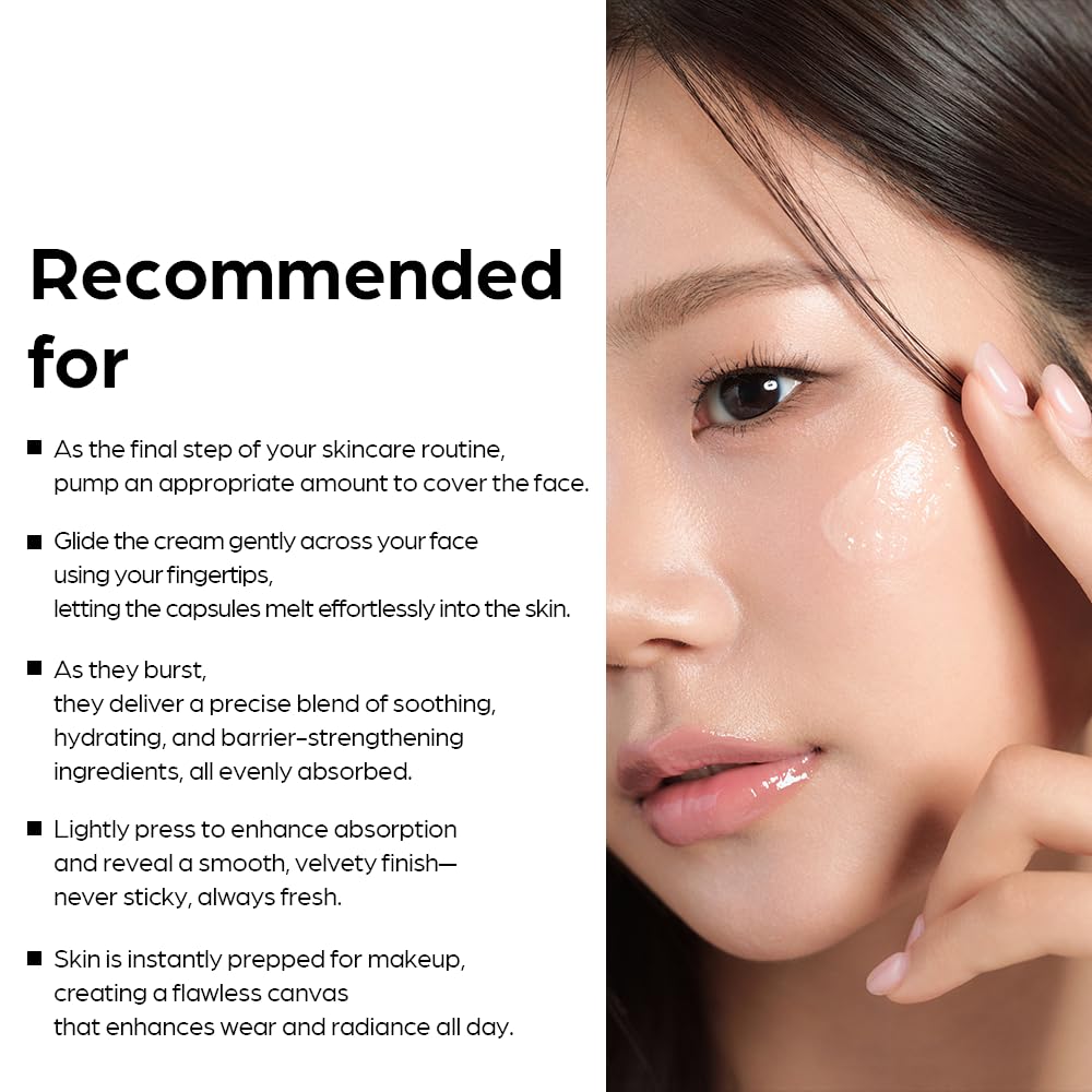House of Hur 3X Capsule Hydro Booster Cream – 3-in-1 Hydrating Gel Cream + Primer – 8 Types Hyaluronic Acid, Hibiscus Collagen, Thyme + Green Tea – Non-Greasy – Korean Skincare (50 ml)