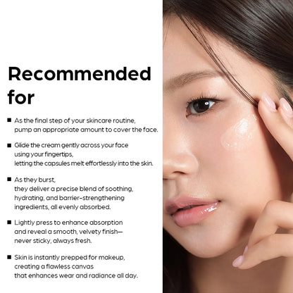 House of Hur 3X Capsule Hydro Booster Cream – 3-in-1 Hydrating Gel Cream + Primer – 8 Types Hyaluronic Acid, Hibiscus Collagen, Thyme + Green Tea – Non-Greasy – Korean Skincare (50 ml)
