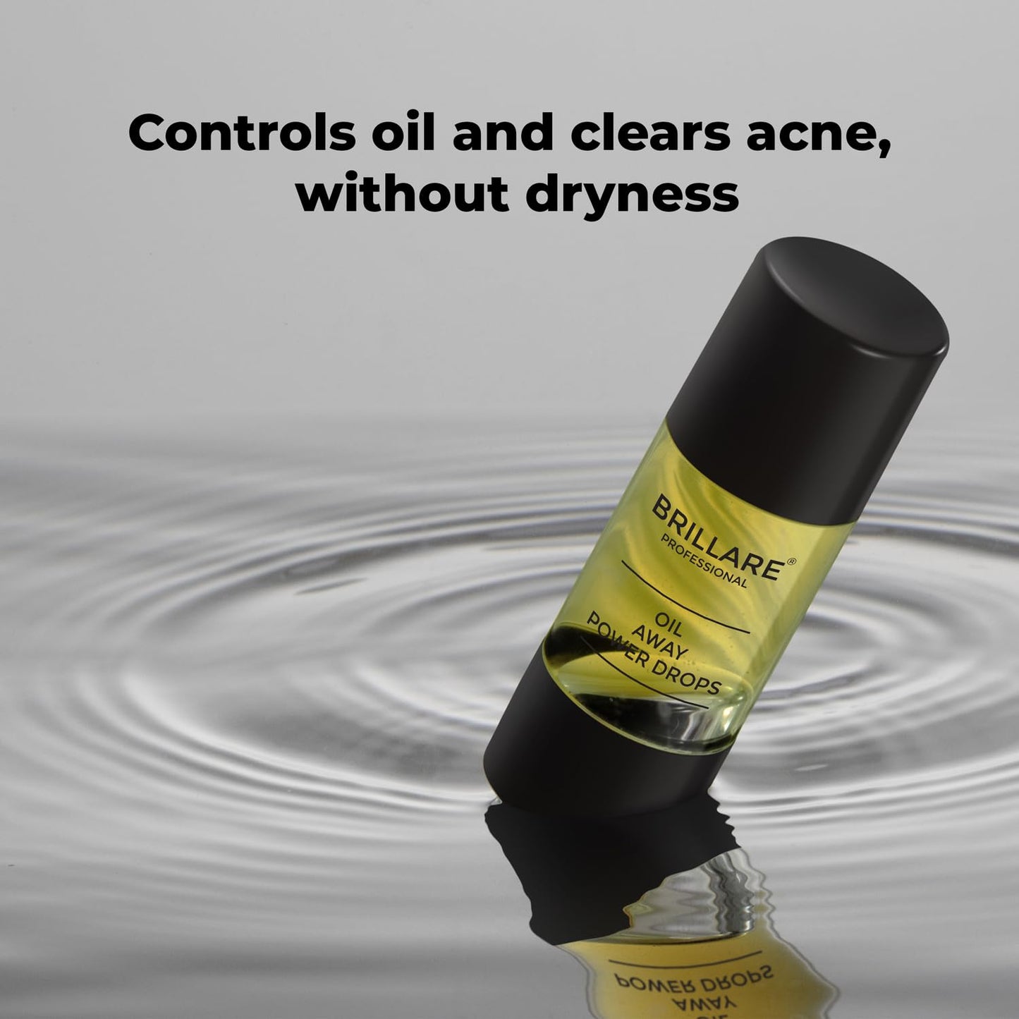 Brillare Professional Oil Away Power Drops, 100% Natural Face Serum With Tea Tree and Rosemary (15 ML), Zero Chemicals