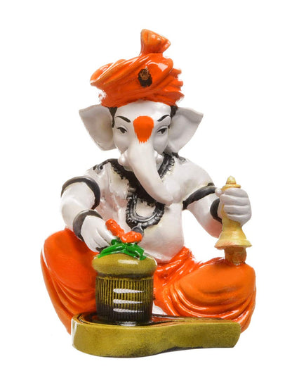 Handcrafted Polyresine Lady playing Harmonium Showpiece Sculpture | Showpiece for Home Décor and Office