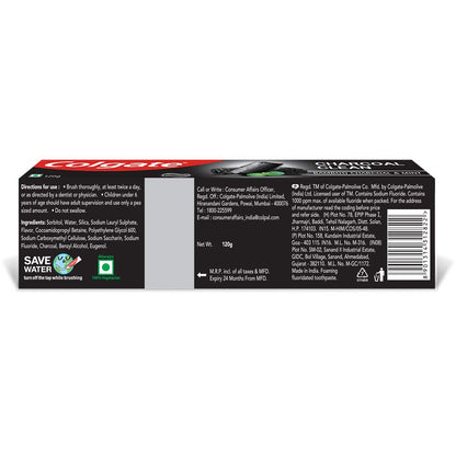 Colgate Charcoal Clean Black Gel Toothpaste, 120g, Bamboo Charcoal and Wintergreen Mint for a Clean Mouth Experience(Bad Breath Treatment)