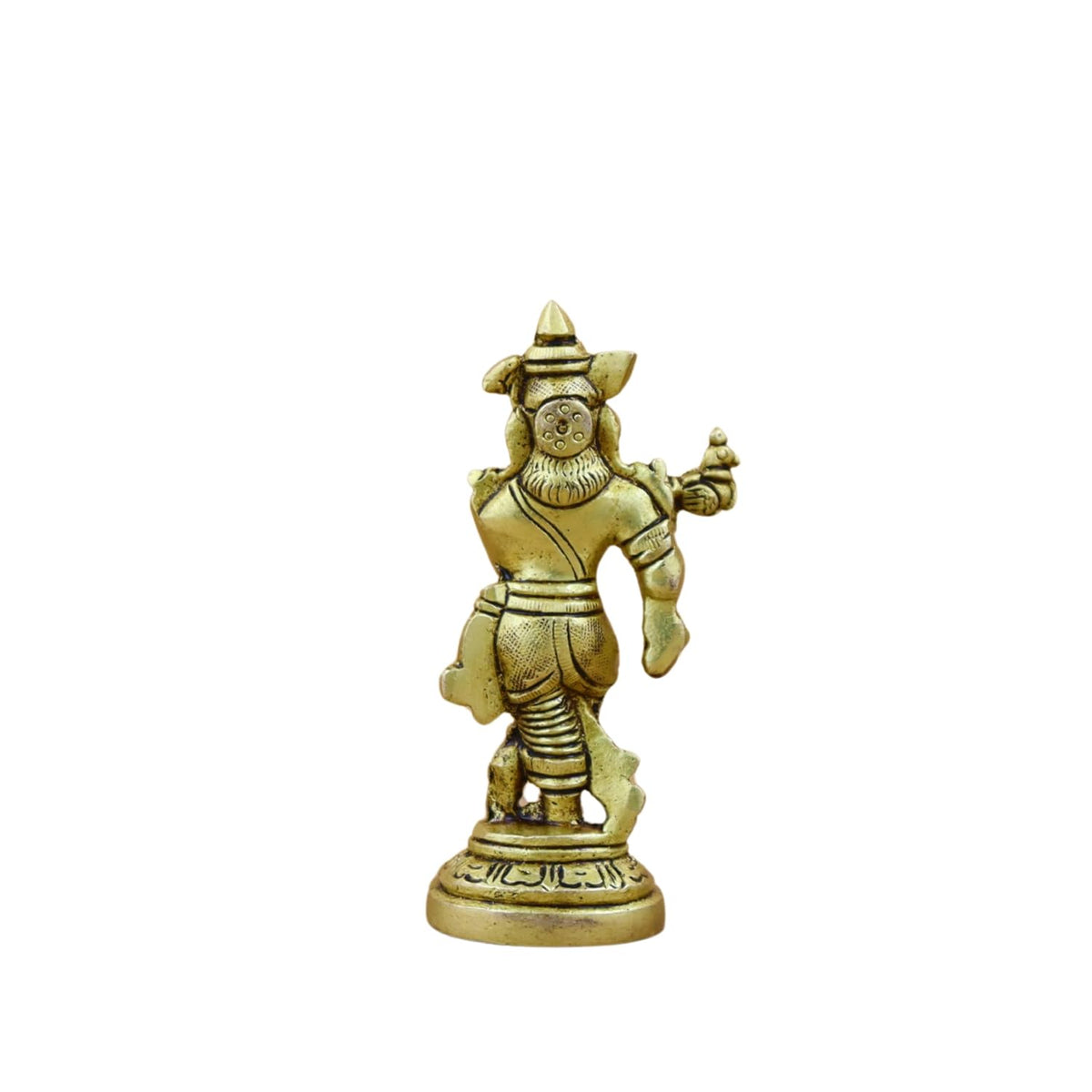 100% Pure Brass Krishna Idol for Home Dcor, Puja, and Spiritual Gifting | Ideal for Living Room, Office, or Personal Altar