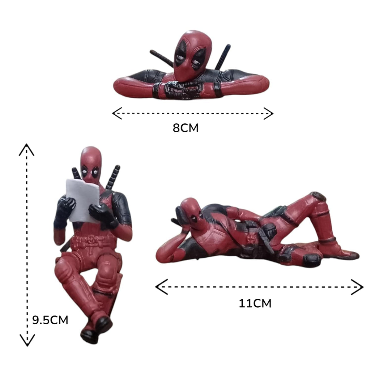 Redvant PVC Action Figure Set of 3 – Desk Display for Office & Car Dashboard Decoration – Red Suit Edition Premium Detailing | car Accessories 2026