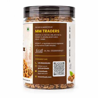NIVAM Premium Chile Walnuts kernals Without Shell | Akhrot Giri 200gm | Healthy Fats | Protein Rich | Breakfast Snack Vegan | Gluten Free | Omega-3 Rich | Antioxidants | Supports Heart & Brain