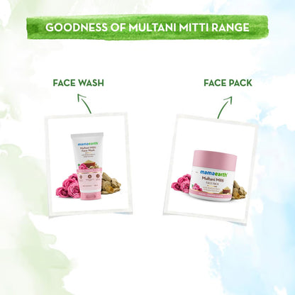 Mamaearth Multani Mitti Face Wash with Multani Mitti & Bulgarian Rose For Oil Control & Acne - 50 ml