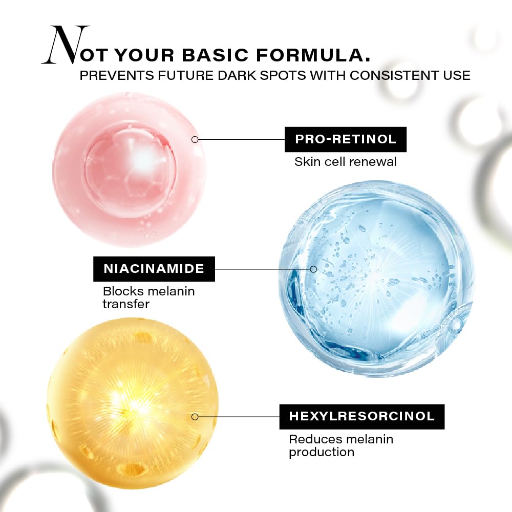 Diagram of skincare ingredients with labels on a white background