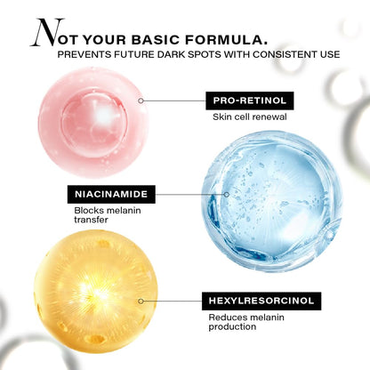 Diagram of skincare ingredients with labels on a white background